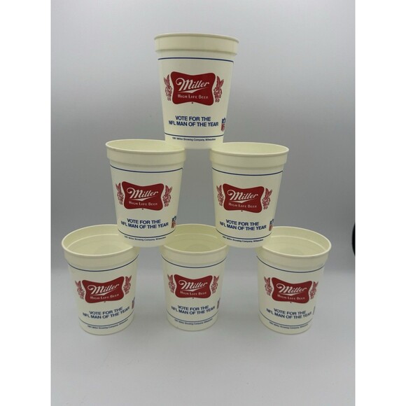 1981 Saints Miller High Life NFL Man of the Year Cups Set of 6 New Old Stock - Picture 8 of 11